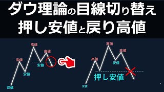 【知らないとヤバい】ダウ理論の目線切り替え！押し安値と戻り高値の欠点 [upl. by Bricker298]