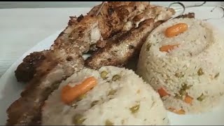 brochettes de poisson au riz sauté au petit pois [upl. by Christoper448]