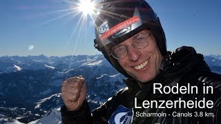 Rodeln Lenzerheide Schlitteln Rothorn 38 km Der Alpenrodler [upl. by Nerra]