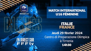 U16F  ItalieFrance 22 en replay [upl. by Ymiaj]