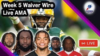 Week 5 Waiver Wire  Live AMA [upl. by Raman]