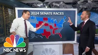 Steve Kornacki and Chuck Todd give an early look at the 2024 Senate map [upl. by Aleyak]