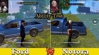 Ford vs Notora Character Ability Test  ford vs notora zone test in garena free fire [upl. by Dominique664]