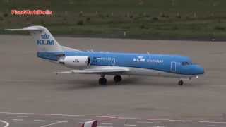 KLM Cityhopper Fokker 70 new livery Takeoff from CGN [upl. by Arol]