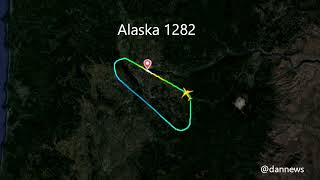 ATC Recording Alaska 1282 declares emergency due to door coming off and depressurization [upl. by Euqinot]