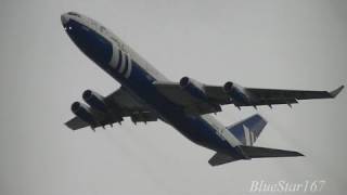 Polet Airlines Ilyushin Il96400T RA96103 takeoff from KIXRJBB Osaka  Kansai RWY 06R [upl. by Enirak722]