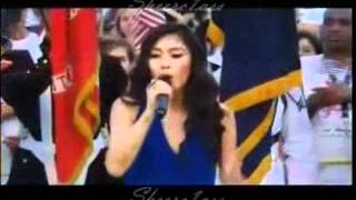 Jessica Sanchez  American Idol 2012 runner up  sings USA National Anthem [upl. by Vullo567]