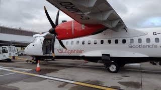 2021 FlightReport Loganair ATR42500 Edinburgh to Sumburgh Airport 60fps [upl. by Sothena]