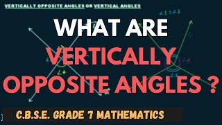 What are Vertically Opposite Angles  Geometry  CBSE Grade 7 Mathematics [upl. by Hulburt]