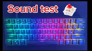 Royal Kludge RK61 Red Switches Sound Test ASMR Satisfying [upl. by Roybn]