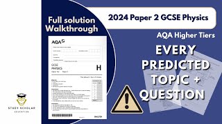 2024 Physics Paper 2 GCSE AQA  Predicted paper walkthrough  Triple  Combined Science Higher [upl. by Ocirne]