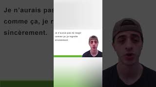 Apprends à texcuser en français Parle avec moi howtospeakfrench [upl. by Aleyak435]