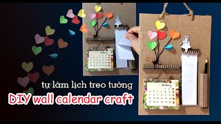 diy wall calendar craft  cách làm lịch treo tường handmade  calendar handmade [upl. by Aenat962]