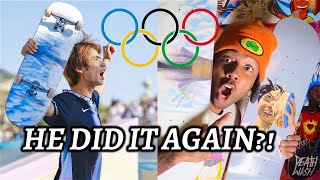 WOW Paris Olympic Street Skateboard Finals Reaction Yuto Horigome Nyjah Huston and More 😮🛹🥇 [upl. by Farmann]