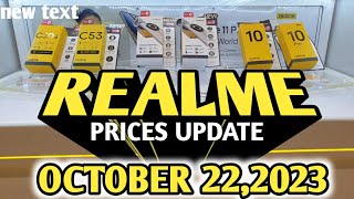 REALME PRICELIST UPDATE C51C30SC53C551010PRO11PRO5G11PRO5G OCTOBER 222023 [upl. by Mildrid]