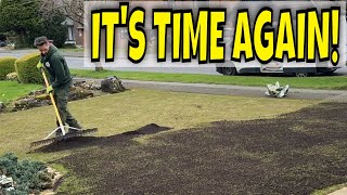 Finally We Start SPRING Lawn Renovations Heres How To FIX An OLD LAWN [upl. by Sedlik]