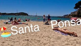 Spain Beach Walk🏖️Santa Ponsa Mallorca in June 2024 [upl. by Giuditta182]