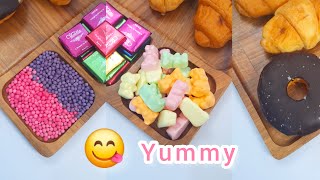 ASMR 🍫 filling platter with sweets  oddly satisfying [upl. by Llerej161]