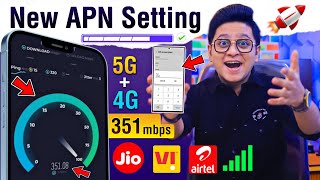 Ultra Pro 5G APN Setting For any Android Phone  Get 5G Internet Speed Jio APN  Airtel APN  Vi APN [upl. by Joub]