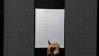 7 ka TableTable in EnglishMultiplication Table of seven in EnglishTable in Note Book  maths [upl. by Ilka]