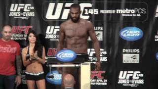 UFC 145 Jones vs Evans Weighin Highlight [upl. by Dysart]