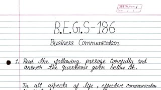 BEGS 186 solved assignment 20222023  BEGS 186 solved assignment in English 202223  BEGS 186 PDF [upl. by Eiddal315]