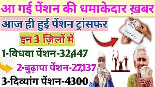 धमाकेदार ख़बरइन 3 ज़िलों मेंआज ही 63884 लाभार्थियों को किया पेंशन का भुगतानPension Update [upl. by Sashenka705]