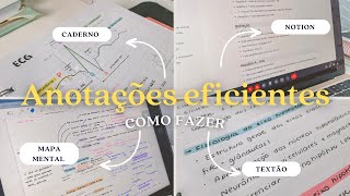 Anotações de aula  como ser mais eficiente e poupar tempo de estudo em casa [upl. by Morgen]