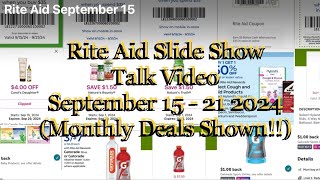 RITE AID Slide Show Talk Show Sales amp COUPON Saving Opportunities for This Week amp SEPTEMBER MONTH 🤩 [upl. by Vatsug960]