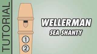 Wellerman Sea Shanty  Recorder Tutorial MEME Song [upl. by Reede]