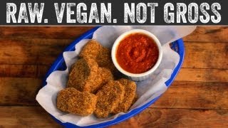 Not Chicken Nuggets  Raw Vegan Not Gross [upl. by Sisile78]