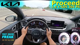 2023 Kia Proceed GT 16 TGDI 204 PS TOP SPEED GERMAN AUTOBAHN DRIVE POV [upl. by Yatzeck]