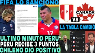 CELEBRALO PERU CHILENO DIO POSITIVO A DOPING PERU RECIBE 3 PUNTOS EN COPA AMERICA [upl. by Aihsekram756]