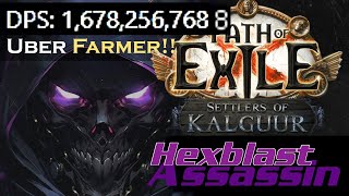 1 Billion DPS Uber Hexblast Mine Assassin  Best Build in POE 325 [upl. by Lodovico964]