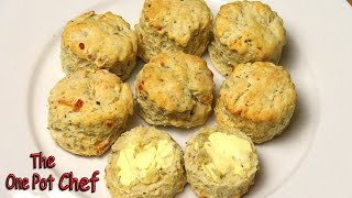 Cheese and Herb Scones  One Pot Chef [upl. by Anihsat890]