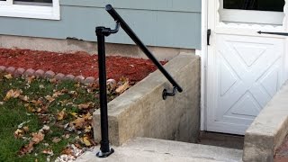 How to Build a Handrail that Mounts to Wall and Ground [upl. by Anileuqcaj]