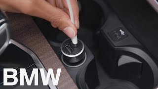 How to charge electronic devices in your BMW – BMW HowTo [upl. by Veriee322]