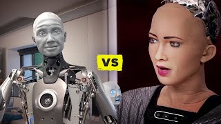 Ameca vs Sophia Lifelike vs AI  Robots of CES [upl. by Evanthe155]