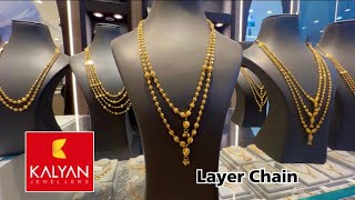 Kalyan Jewellers 22k Gold Layer Chain Designs with PriceMater MalaLayer NecklaceGold Chain Deeya [upl. by Parshall]