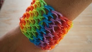 Rainbow loom Nederlands armband drakenschubben snelle uitleg [upl. by Phemia]