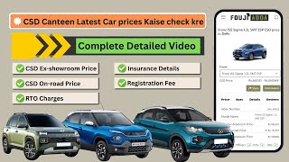 CSD Canteen Car Price List 2024 [upl. by Saitam205]