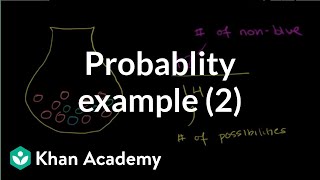 Finding probability example 2  Probability and Statistics  Khan Academy [upl. by Ennaehr343]