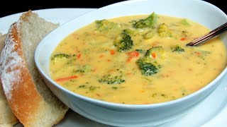 BROCCOLI CHEDDAR SOUP  BROCCOLI CHEESE SOUP RECIPE [upl. by Boyer]