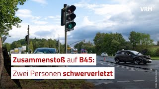 Frontalzusammenstoß auf B45 Zwei Personen schwerverletzt [upl. by Nuawed]