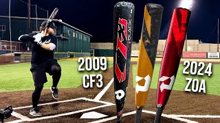 DEMARINI CF3 2009 vs DEMARINI ZOA  Baseball Bat Review [upl. by Nnaillij875]