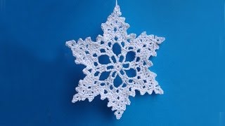 Снежинка крючком How to crochet snowflake Урок вязания [upl. by Anaitat308]