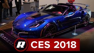 CES 2018 The Genovation GXE is an electric Corvette with a sevenspeed manual [upl. by Nnayram]