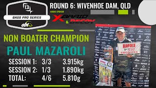 2024 13Fishing BASS Pro Series  XBraid Wivenhoe Dam Non Boater Champion Paul Mazaroli [upl. by Pollux]