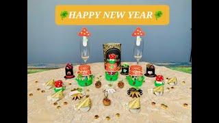 DIY Silvester Deko Glücksbringer 6 Ideen selber machen sehr einfach🍄🍀🐞🎇 [upl. by Rivy814]