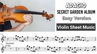 Free Sheet Secret Garden  Adagio Violin Sheet Music [upl. by Brewer]